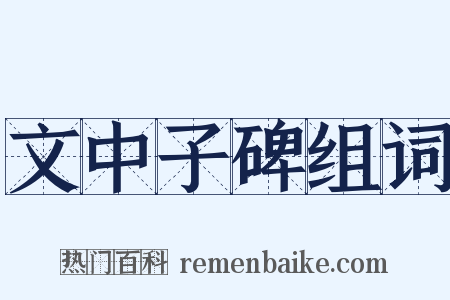 文中子碑组词是什么意思的图片